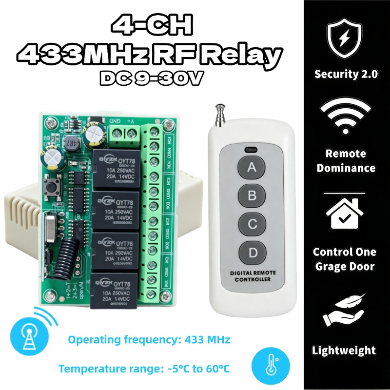 433Mhz Receiver Module - Interruttore Telecomandato Wireless Universale, Modulo Ricevitore