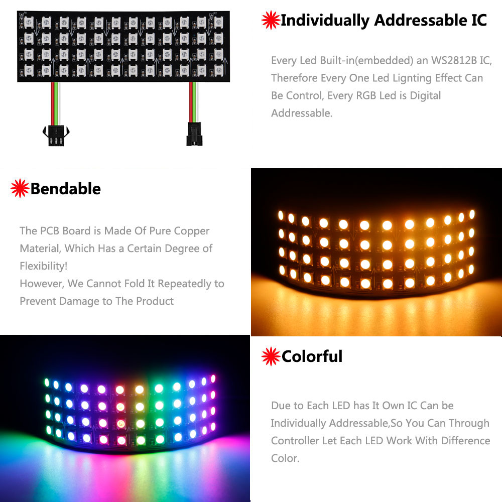 Pannello LED RGB WS2812B DC5V  - Rgb Led Matrix 8X8 recensione e prezzo